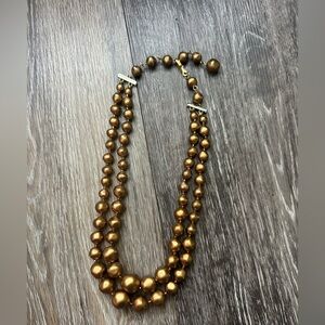 Vintage Laguna Gold Tone Rounded Beaded Necklace
